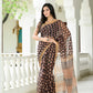 Bagru Kairi Printed Hand Block Kota Doria Saree