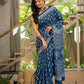 Indigo bootie pure mul saree
