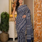Grey bootie pure mul saree