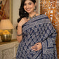 Grey bootie pure mul saree