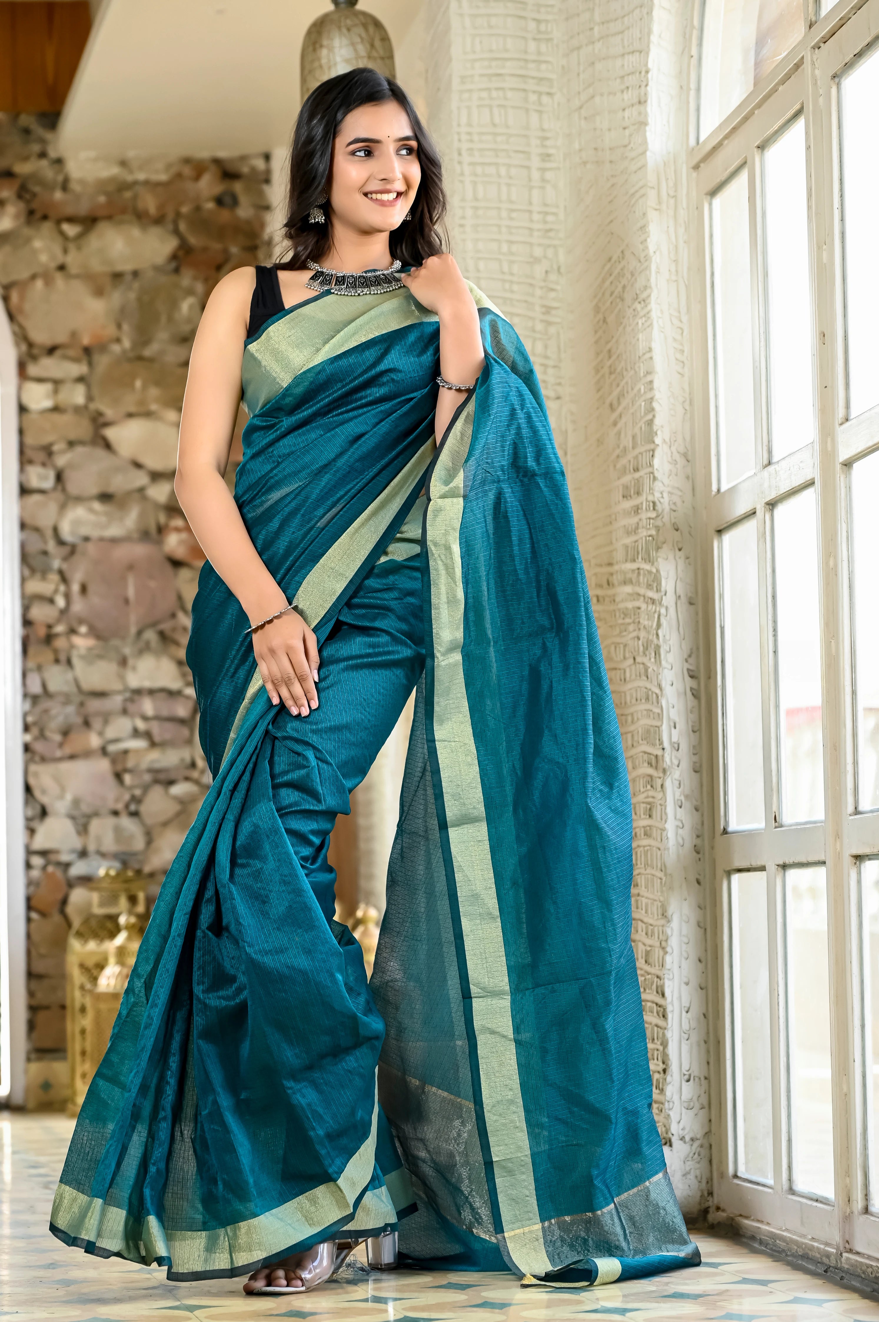 CHANDERI SILK SAREES – Jaipur Tex