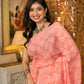 Peach bootie pure mul saree
