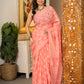 Peach bootie pure mul saree