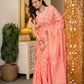 Peach bootie pure mul saree