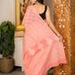 Peach bootie pure mul saree
