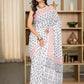 White bootie pure mul saree