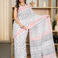 White bootie pure mul saree