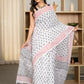 White bootie pure mul saree