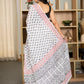 White bootie pure mul saree