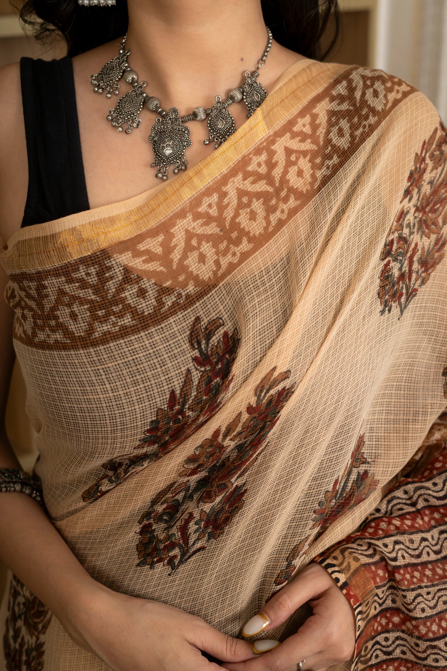 Bagru boota pure kota doriya saree