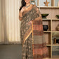 Bagru green lotus pure kota doriya saree