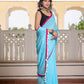 Sky Blue Pure Mul Cotton Saree