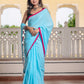 Sky Blue Pure Mul Cotton Saree
