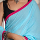 Sky Blue Pure Mul Cotton Saree