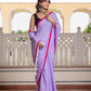 Light Purple Pure Mul Cotton Saree