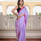 Light Purple Pure Mul Cotton Saree