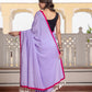 Light Purple Pure Mul Cotton Saree