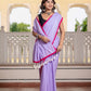 Light Purple Pure Mul Cotton Saree