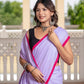 Light Purple Pure Mul Cotton Saree