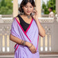 Light Purple Pure Mul Cotton Saree