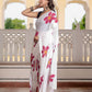 White Hand Printed Pure Mul Cotton Saree