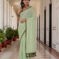 Light Green Pure Mul Cotton Saree