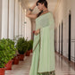 Light Green Pure Mul Cotton Saree