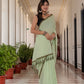 Light Green Pure Mul Cotton Saree