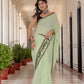 Light Green Pure Mul Cotton Saree