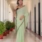 Light Green Pure Mul Cotton Saree