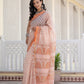 Peach bootie Chanderi Silk Saree