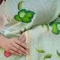 Pista green hand painted Chanderi Silk Saree