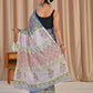 Blue jaal pure mul cotton saree