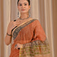 Bagru printed red jaal pure kota doriya saree
