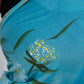 Sky hand painted Chanderi Silk Saree