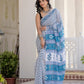 Blue bootie Chanderi Silk Saree